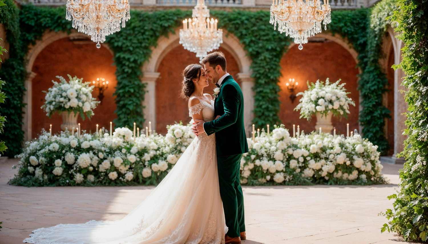 Romantic wedding couple in Camiguin